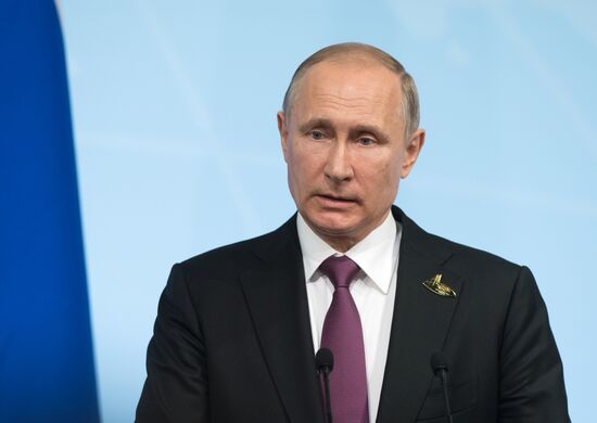 President Vladimir Putin attends G20 summit in Hamburg