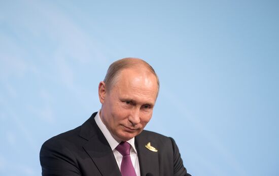 President Vladimir Putin attends G20 summit in Hamburg