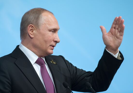 President Vladimir Putin attends G20 summit in Hamburg