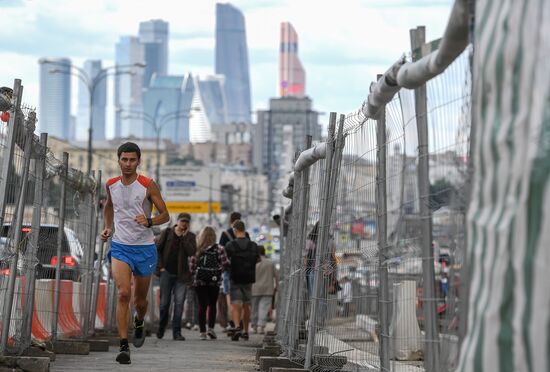 Street repairs in Moscow