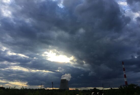 Rain cloud in Moscow Region