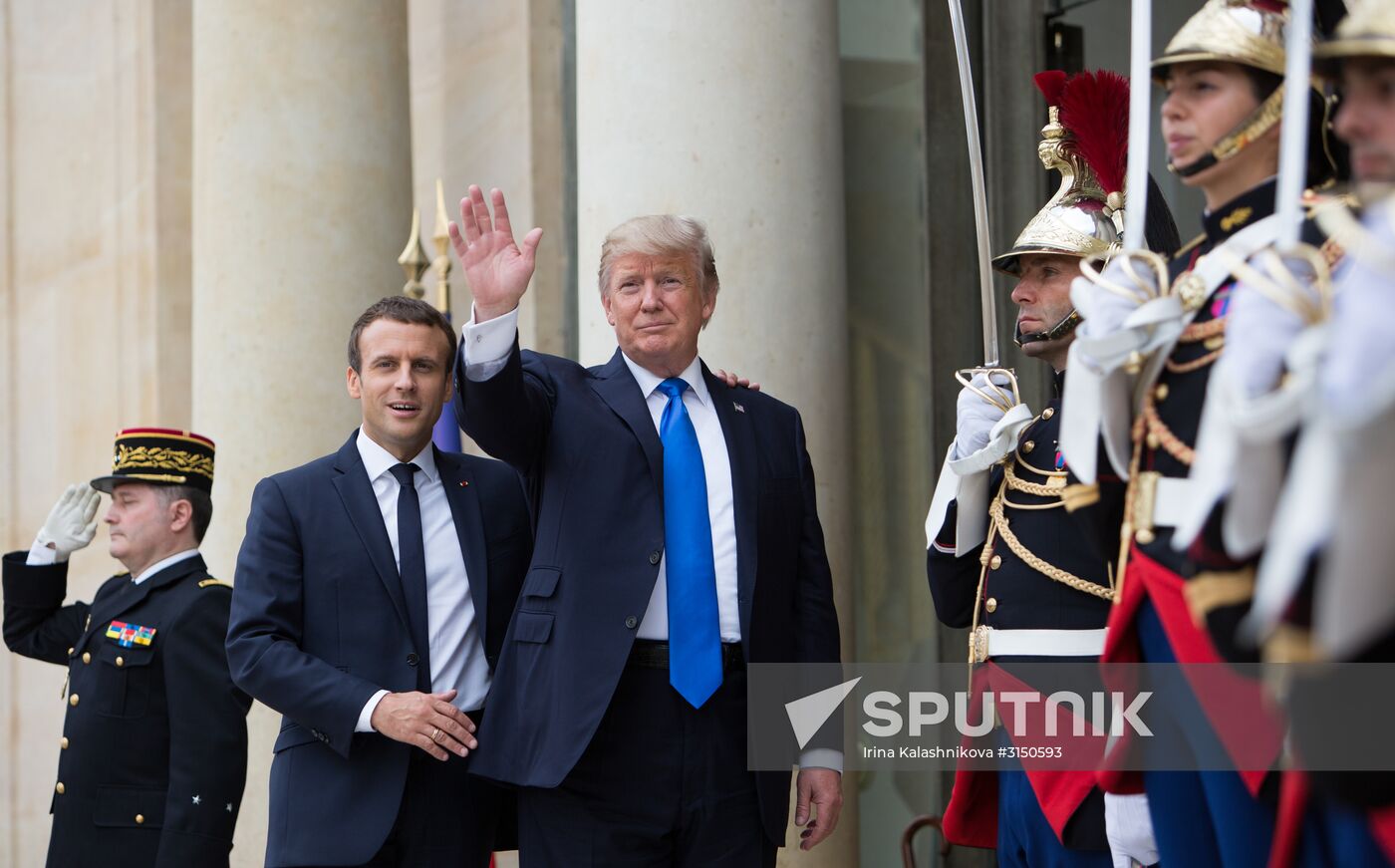 US President Donald Trump's visit to Paris