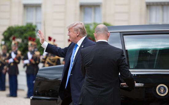 US President Donald Trump's visit to Paris