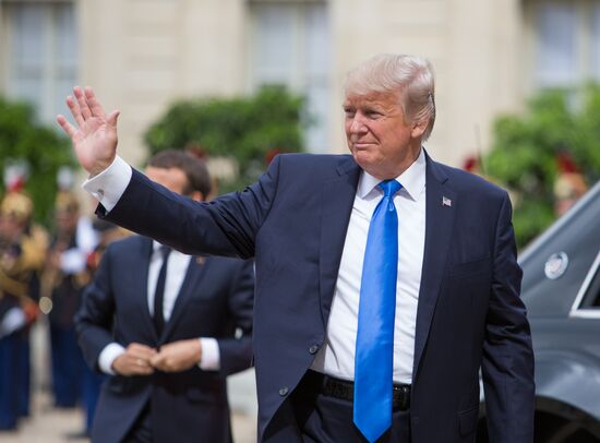 US President Donald Trump's visit to Paris