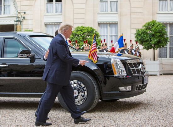 US President Donald Trump's visit to Paris