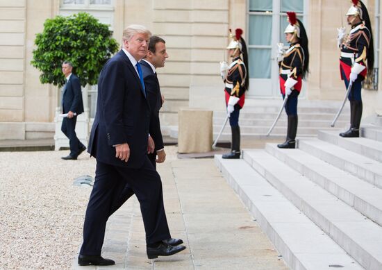 US President Donald Trump's visit to Paris
