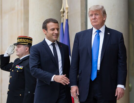 US President Donald Trump's visit to Paris