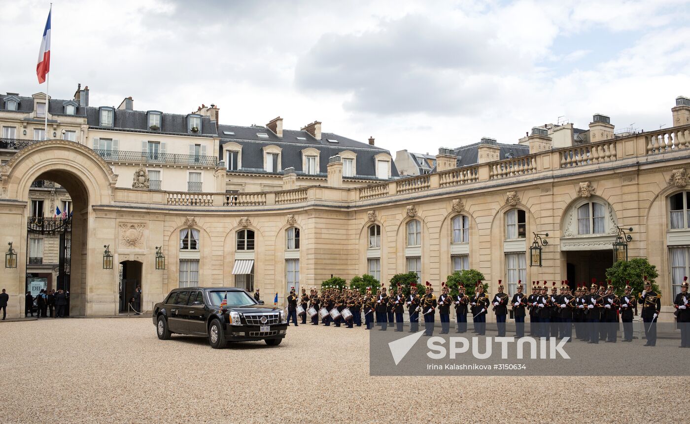 US President Donald Trump's visit to Paris
