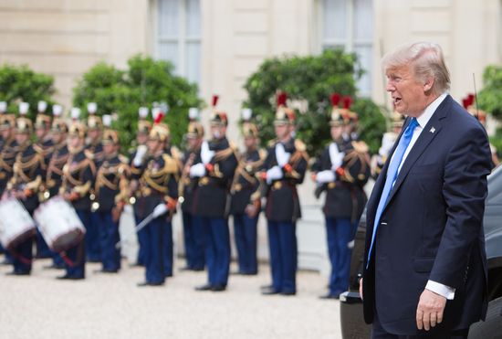 US President Donald Trump's visit to Paris
