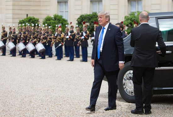 US President Donald Trump's visit to Paris