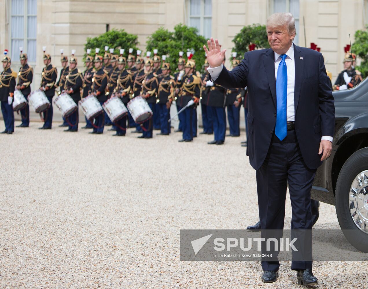 US President Donald Trump's visit to Paris