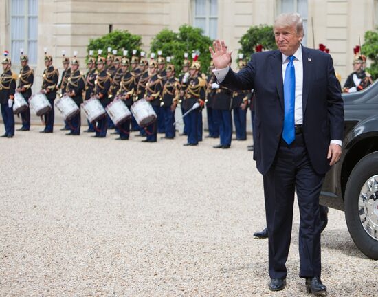 US President Donald Trump's visit to Paris