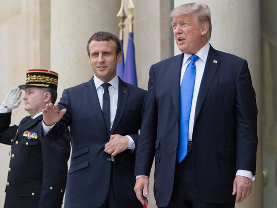 US President Donald Trump's visit to Paris