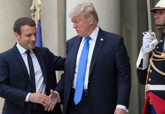 US President Donald Trump's visit to Paris
