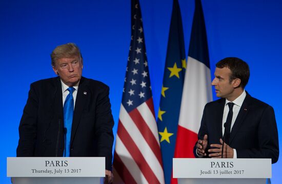 US President Donald Trump's visit to Paris
