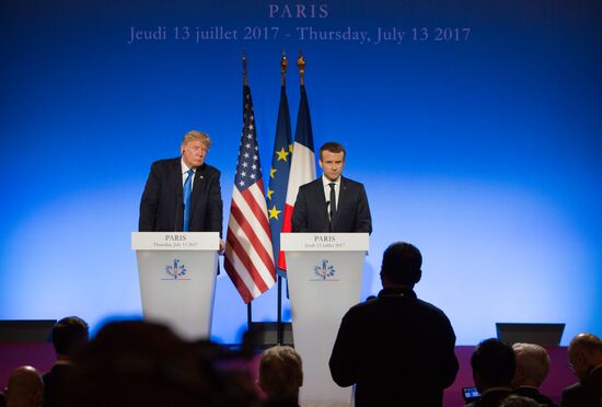 US President Donald Trump's visit to Paris
