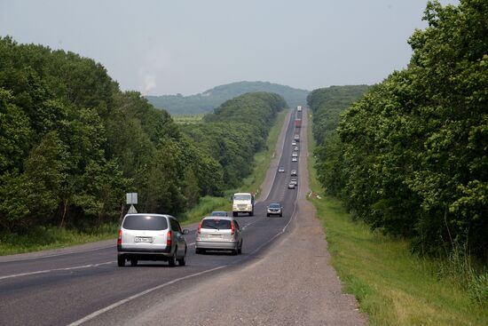 A370 Ussuri highway from Vladivostok to Khabarovsk