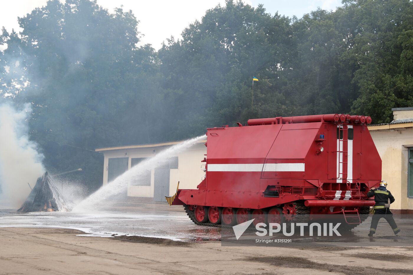 Military vehicles demonstrated at Lviv Armor Tank Plant