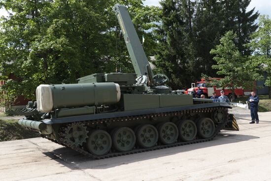 Military vehicles demonstrated at Lviv Armor Tank Plant