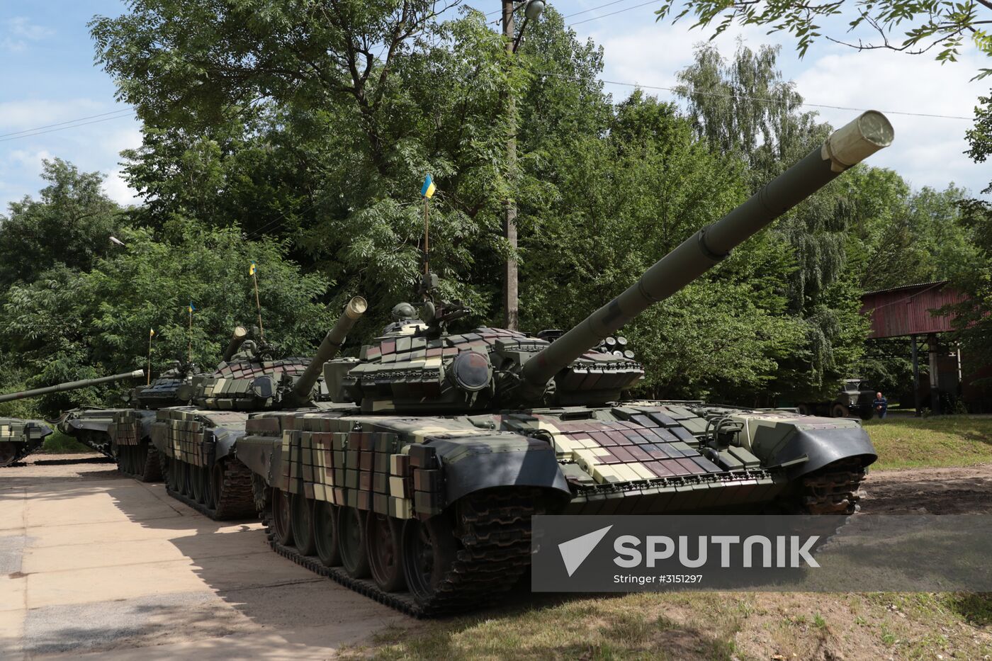 Military vehicles demonstrated at Lviv Armor Tank Plant