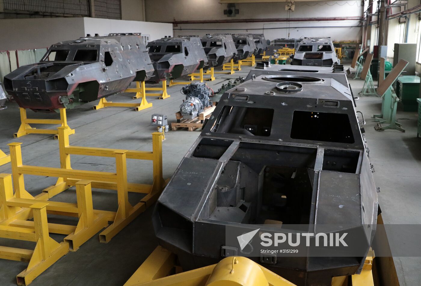 Military vehicles demonstrated at Lviv Armor Tank Plant