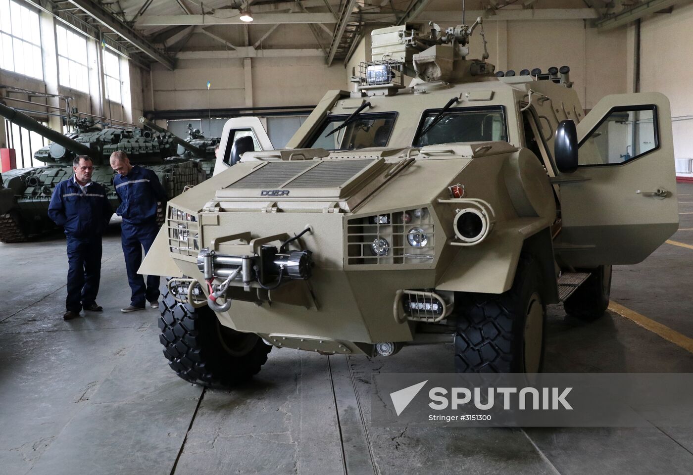 Military vehicles demonstrated at Lviv Armor Tank Plant