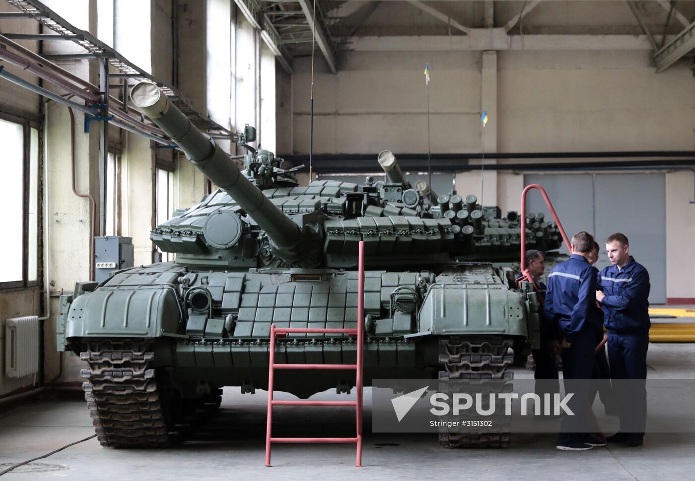 Military vehicles demonstrated at Lviv Armor Tank Plant