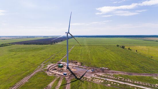 Wind farm under construction in Ulyanovsk