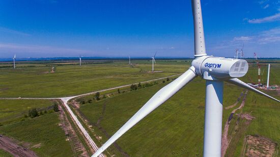 Wind farm under construction in Ulyanovsk