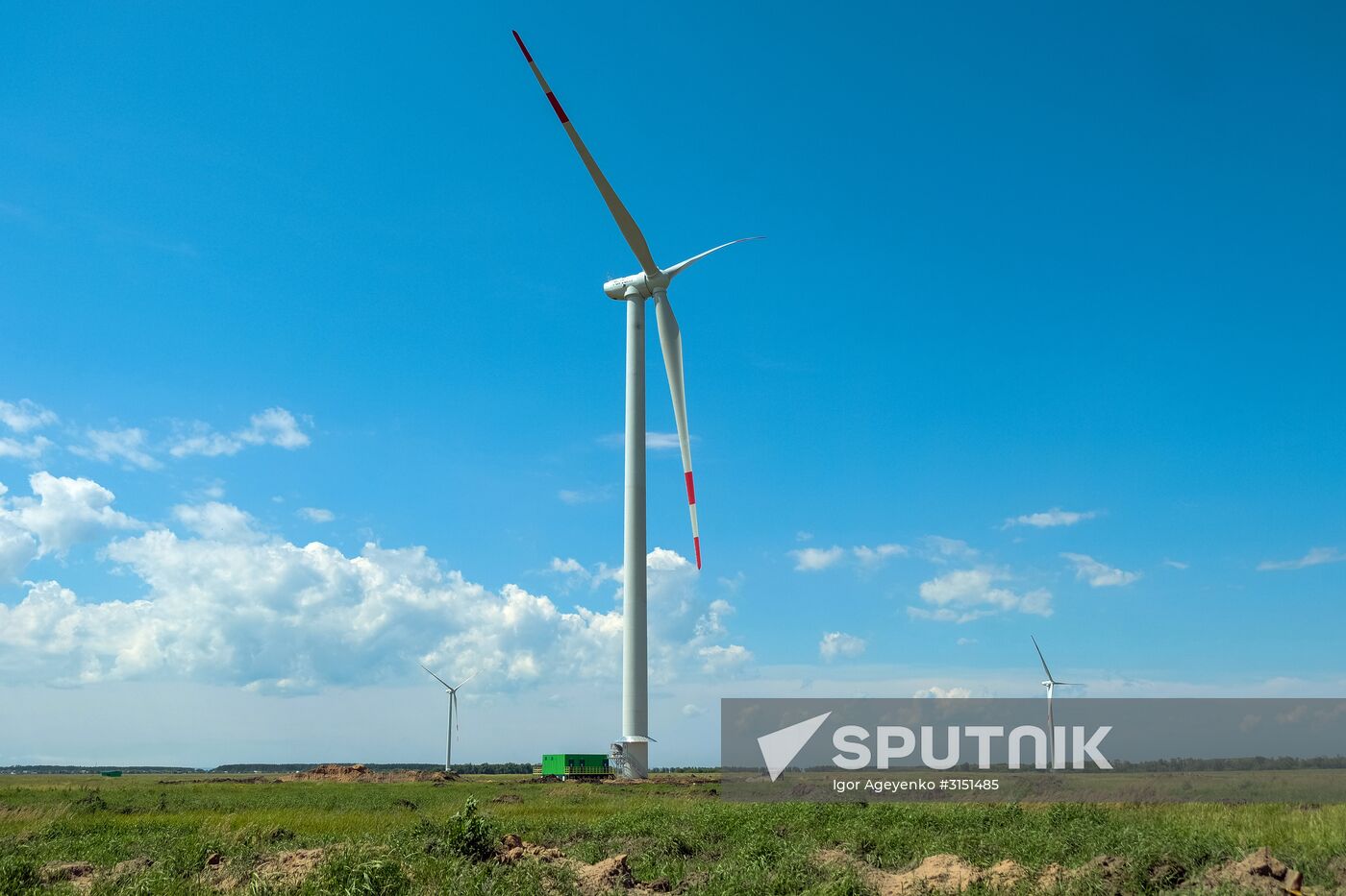 Wind farm under construction in Ulyanovsk