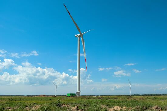 Wind farm under construction in Ulyanovsk