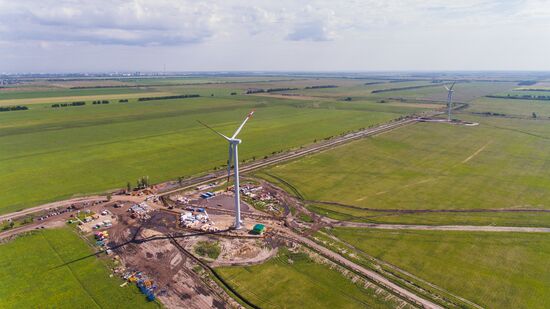 Wind farm under construction in Ulyanovsk
