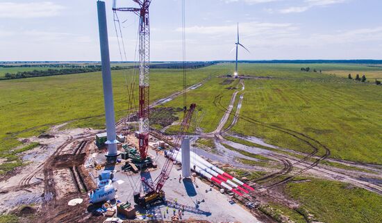 Wind farm under construction in Ulyanovsk