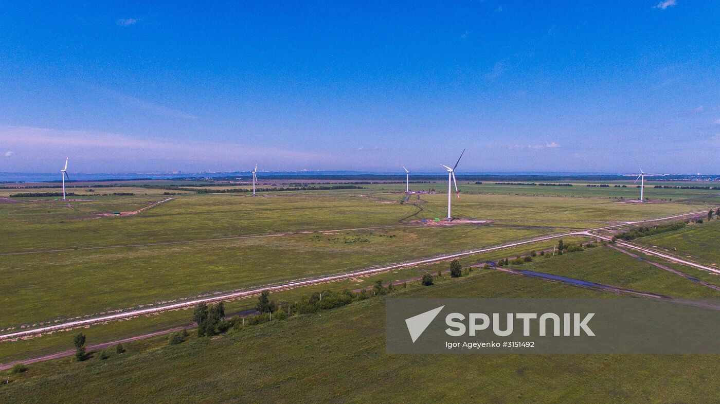 Wind farm under construction in Ulyanovsk