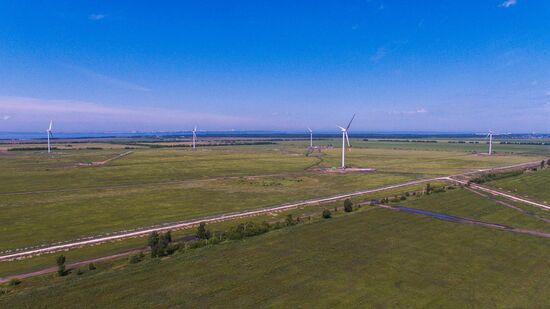 Wind farm under construction in Ulyanovsk