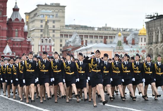 Prom of students of Kikotya Moscow University of Ministry of Internal Affairs on Red Square