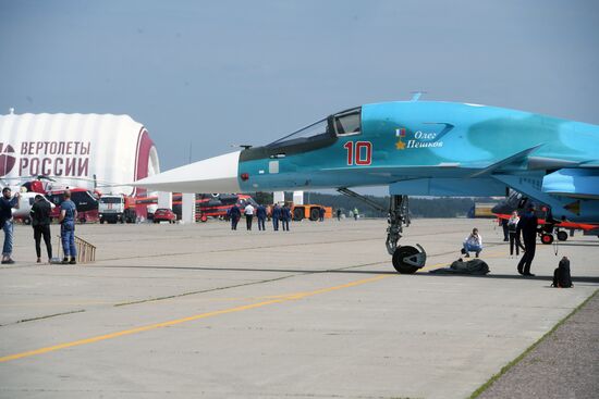 Preparations for opening of Maks 2017 International Aviation and Space Salon