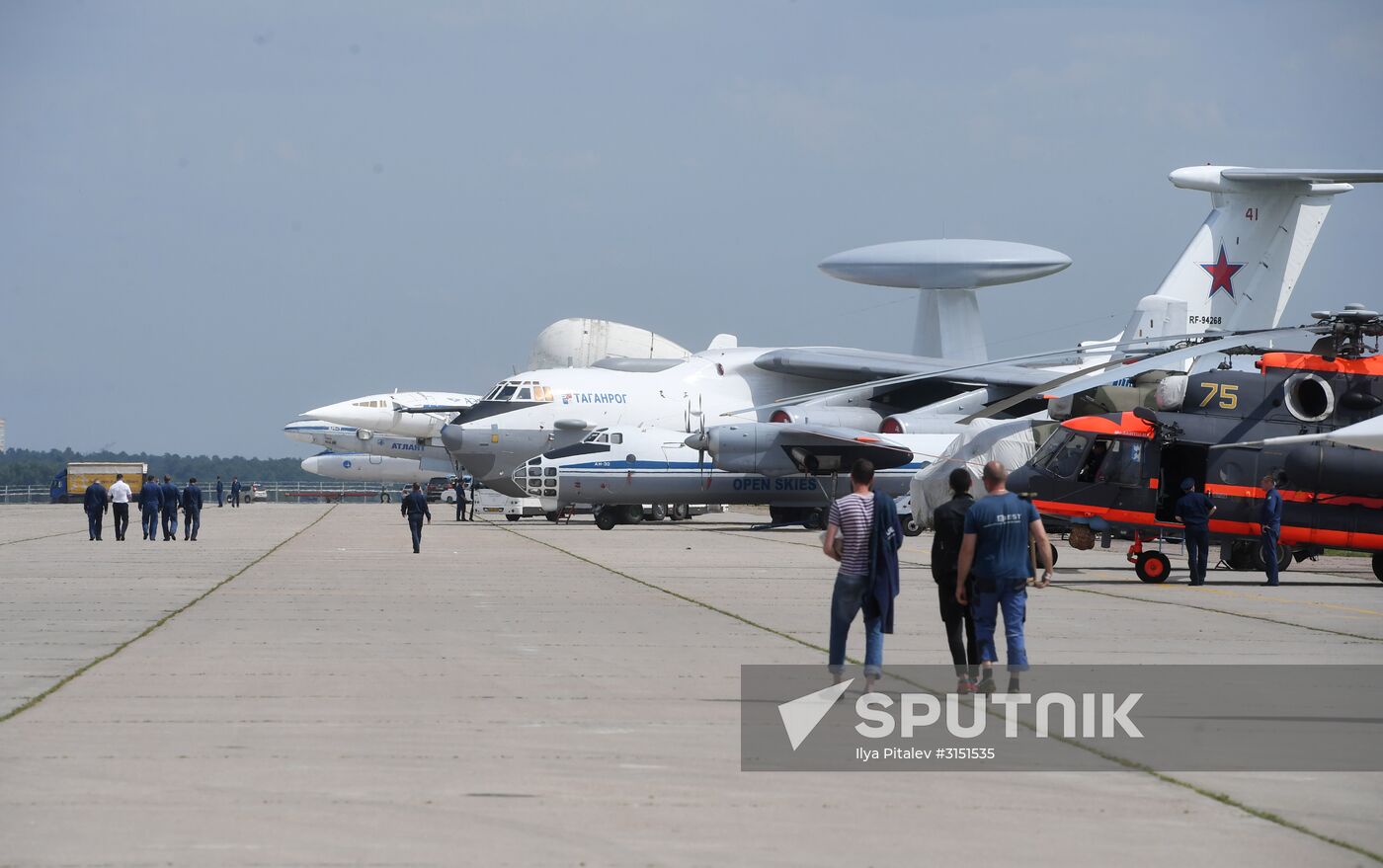 Preparations for opening of Maks 2017 International Aviation and Space Salon