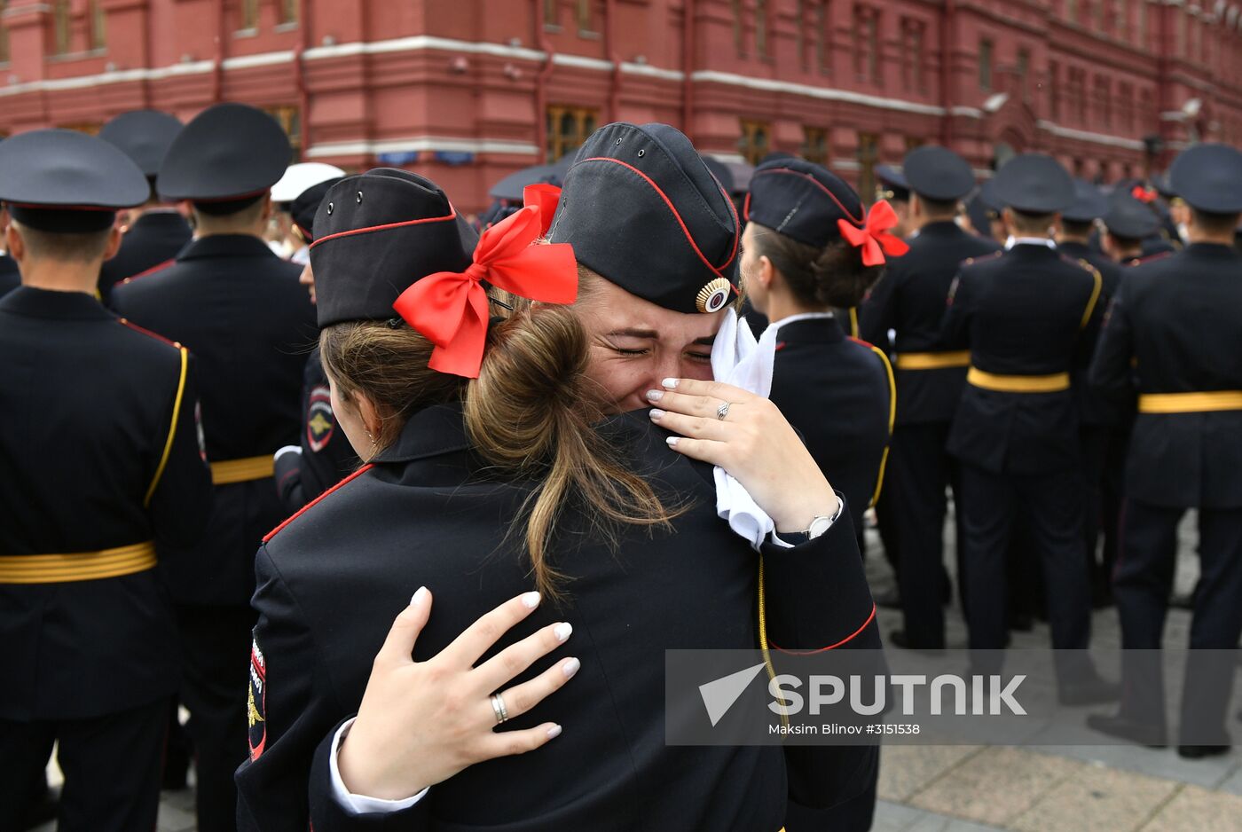 Prom of students of Kikotya Moscow University of Ministry of Internal Affairs on Red Square