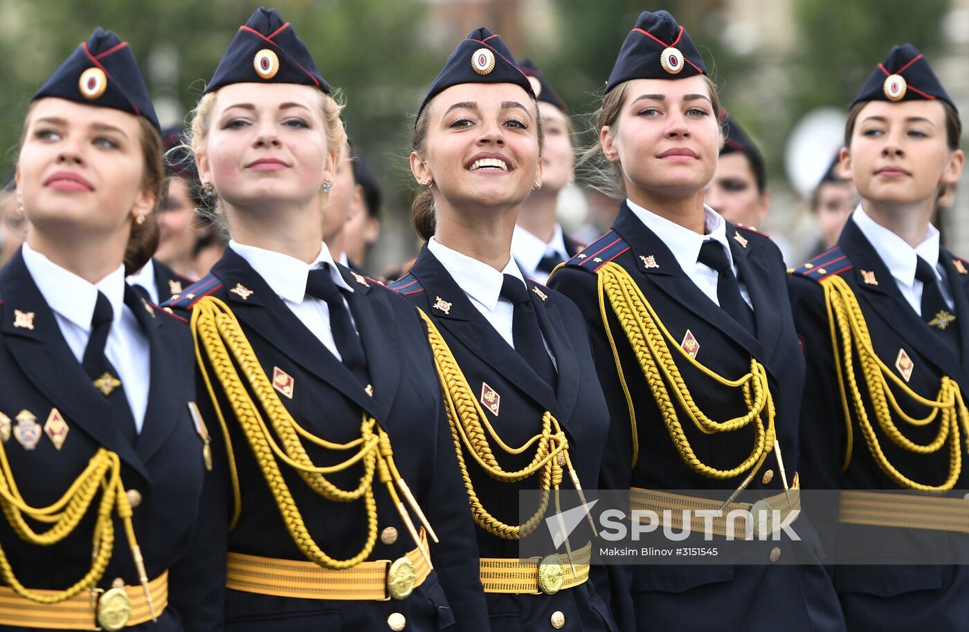 Prom of students of Kikotya Moscow University of Ministry of Internal Affairs on Red Square