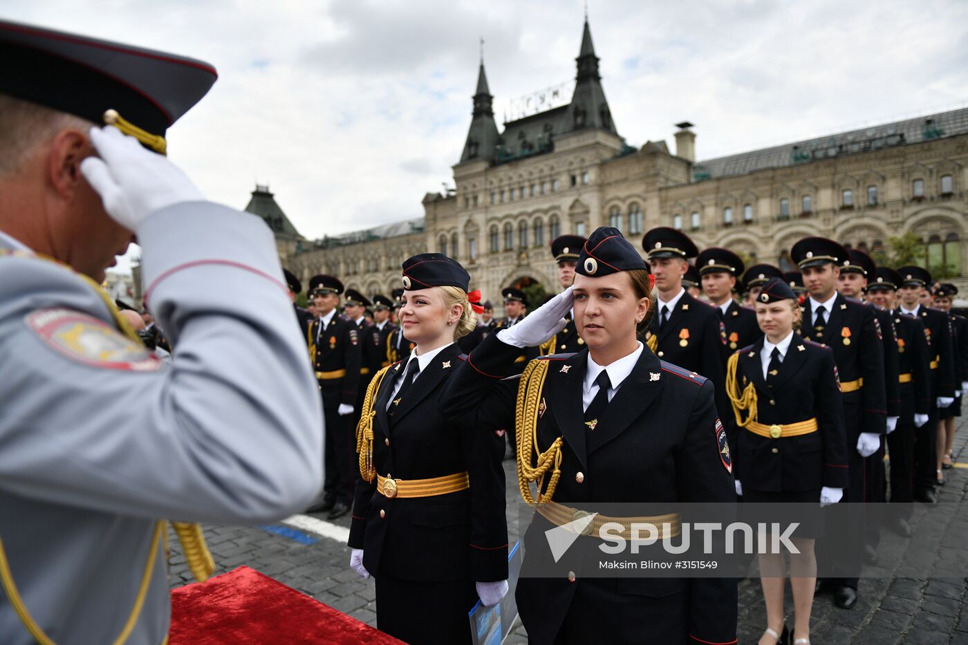 Prom of students of Kikotya Moscow University of Ministry of Internal Affairs on Red Square