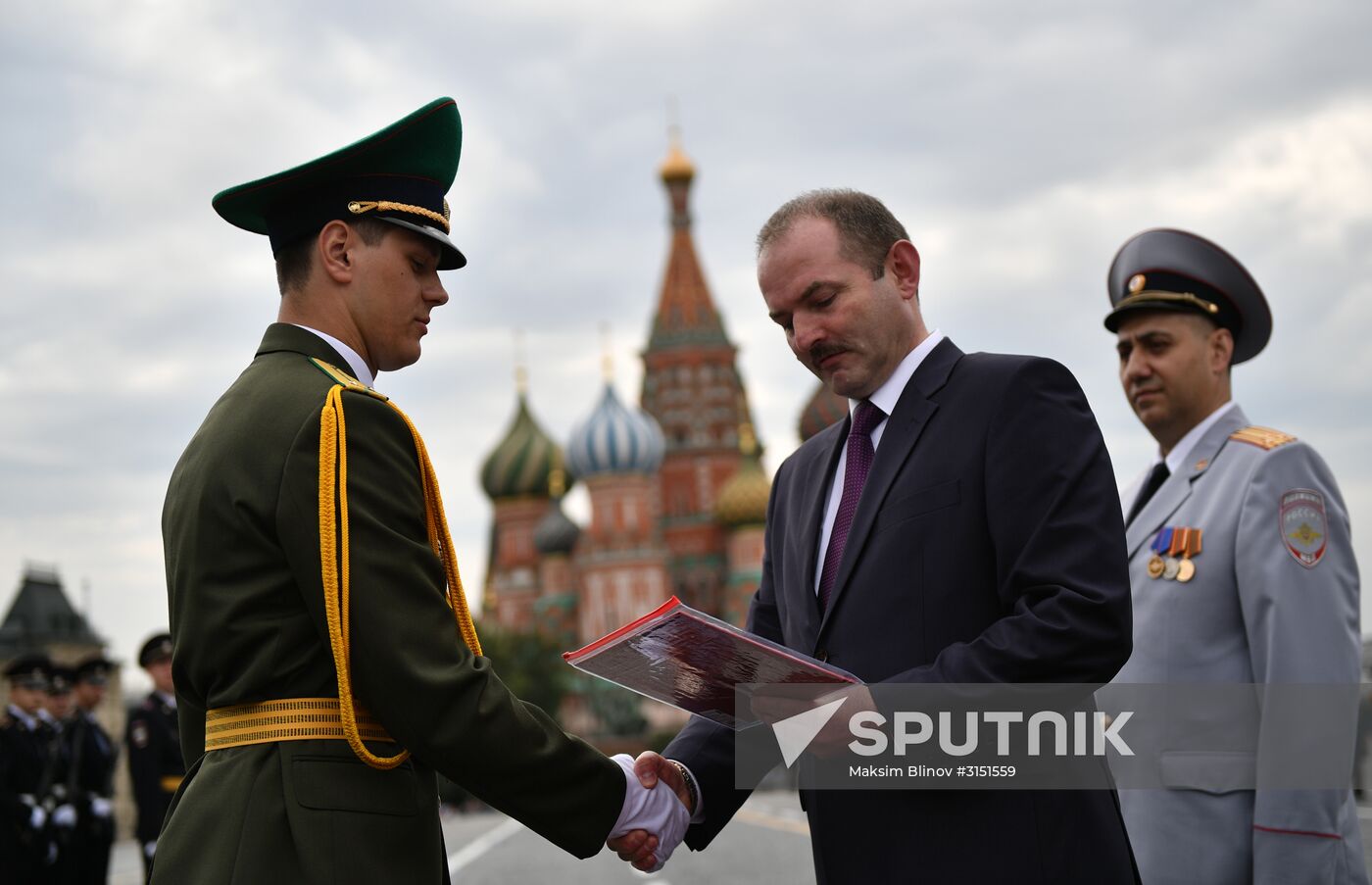 Prom of students of Kikotya Moscow University of Ministry of Internal Affairs on Red Square