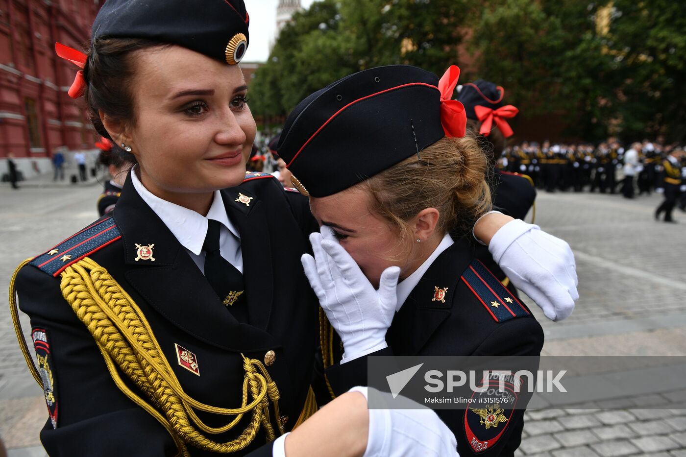 Prom of students of Kikotya Moscow University of Ministry of Internal Affairs on Red Square