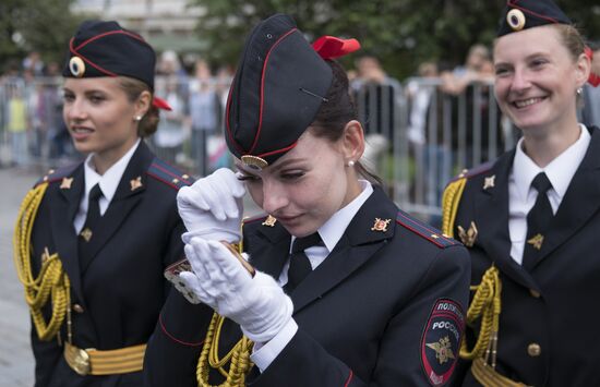 Prom of students of Kikotya Moscow University of Ministry of Internal Affairs on Red Square