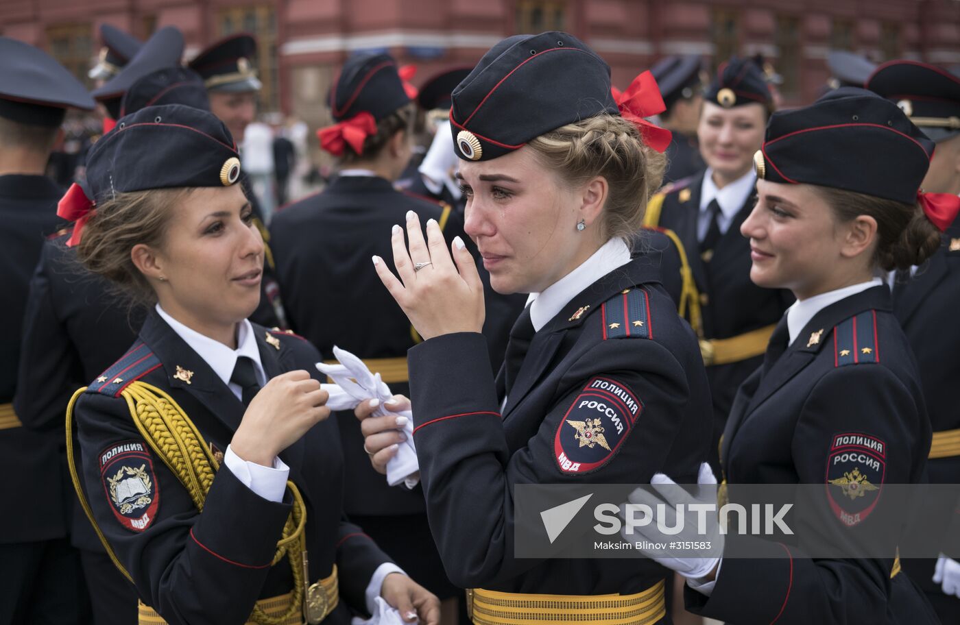 Prom of students of Kikotya Moscow University of Ministry of Internal Affairs on Red Square