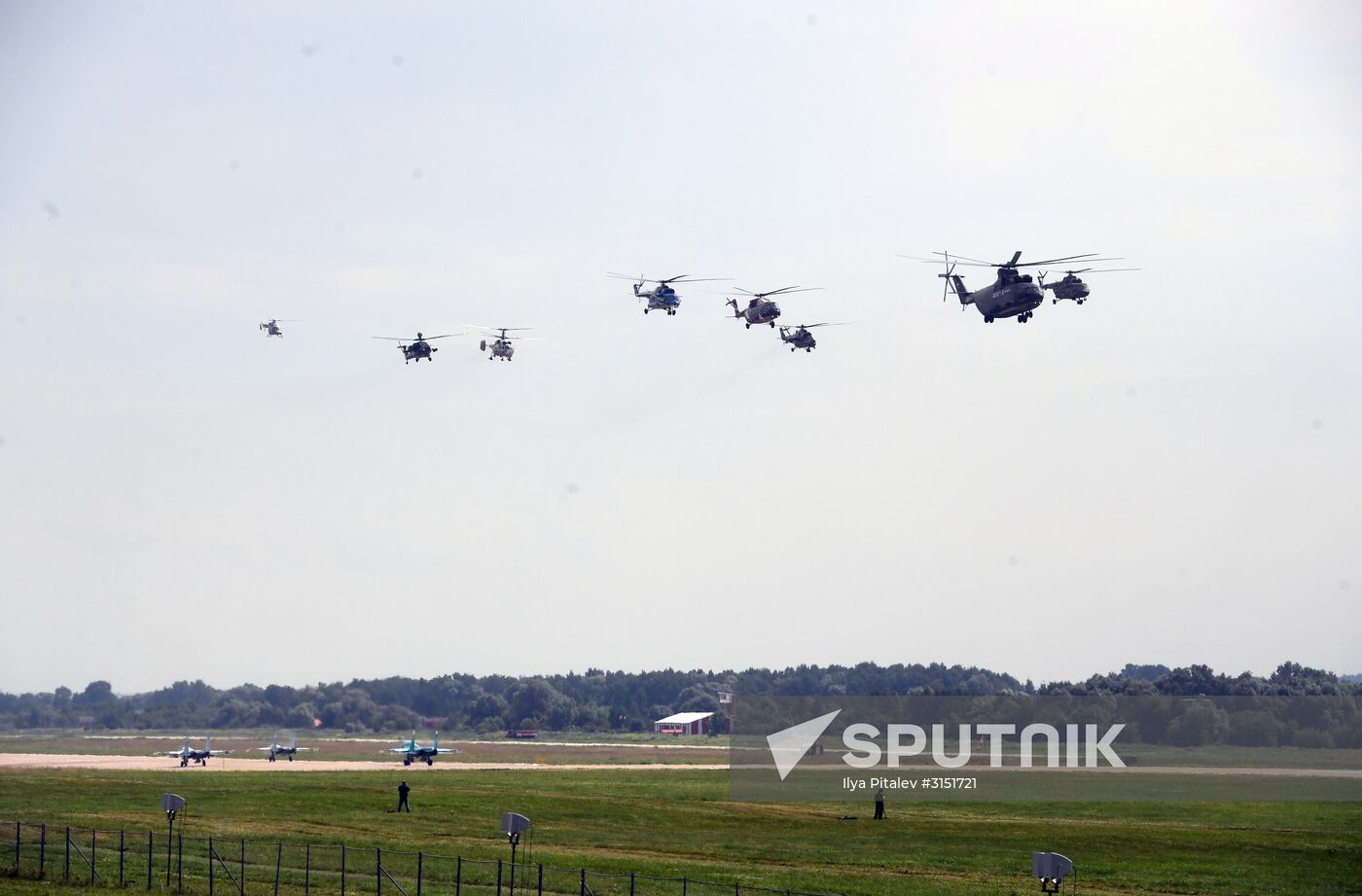 Preparations for opening of Maks 2017 International Aviation and Space Salon