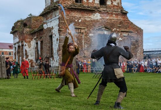The Guardian in the Source of the Neva historical festival in Leningrad Region