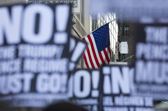 Protest against Donald Trump in the United States of America