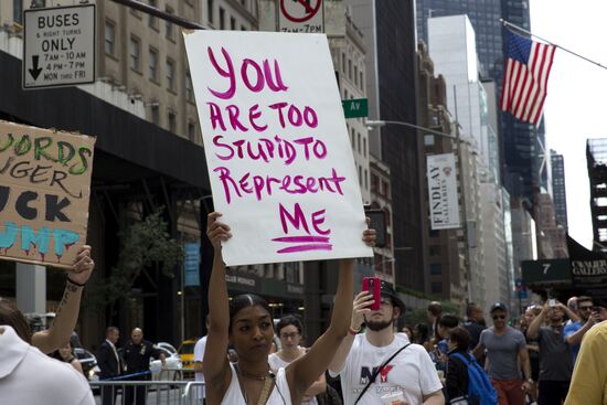 Protest against Donald Trump in the United States of America