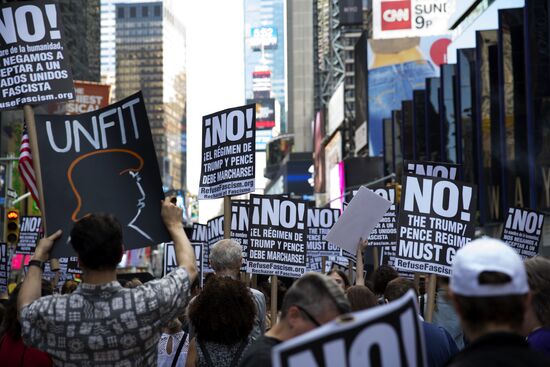 Protest against Donald Trump in the United States of America